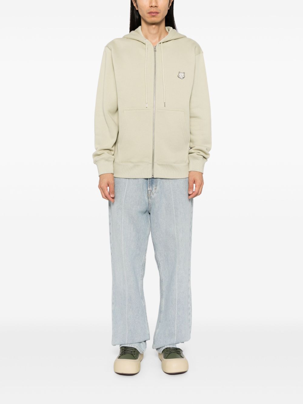 Maison Kitsuné Bold Fox Head Comfort Hooded Jacket Green Men Hooded Jackets Maison-Kitsune