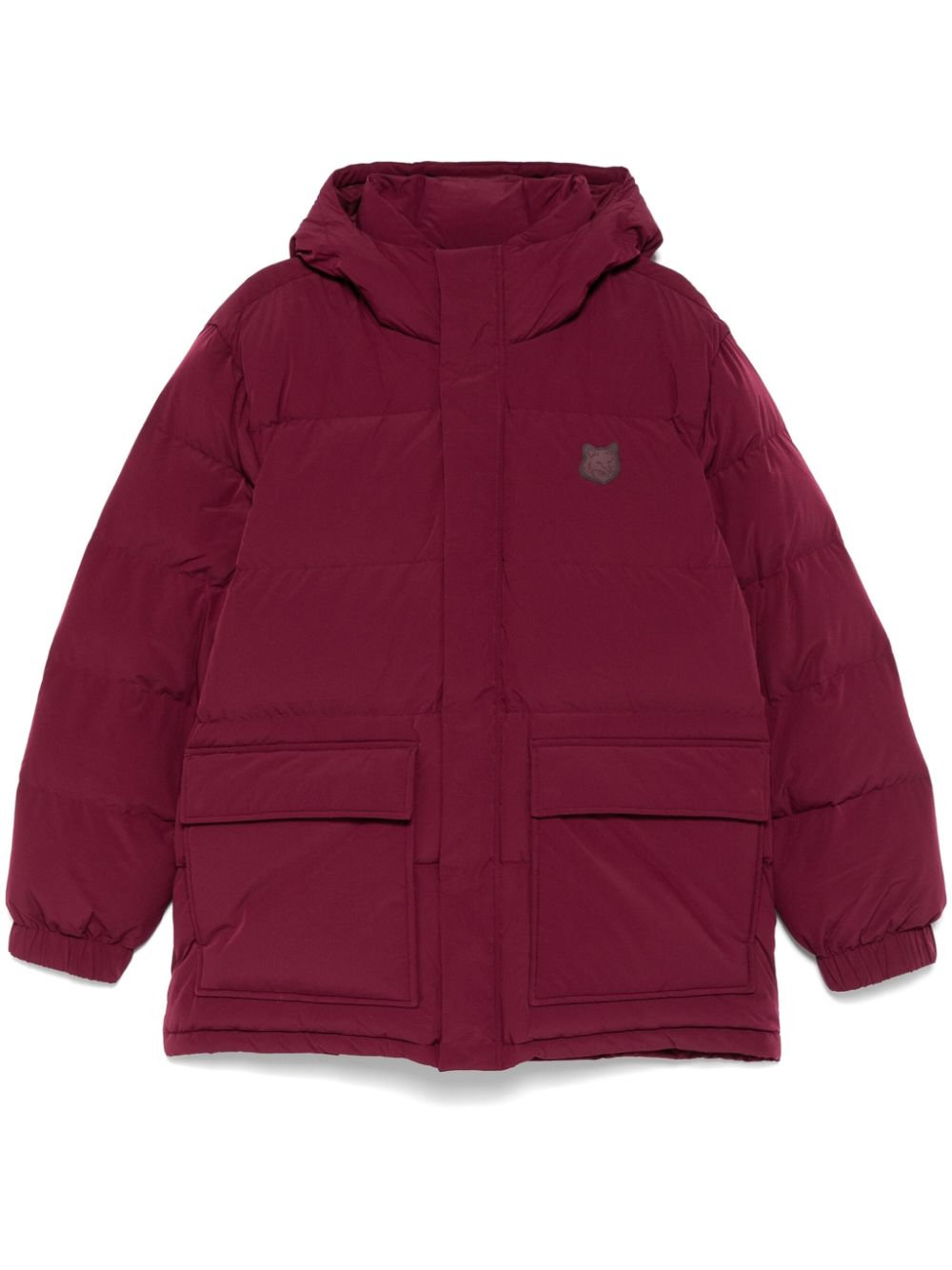 Maison Kitsuné Hooded Puffer Jacket Red Men Down Jackets Maison-Kitsune