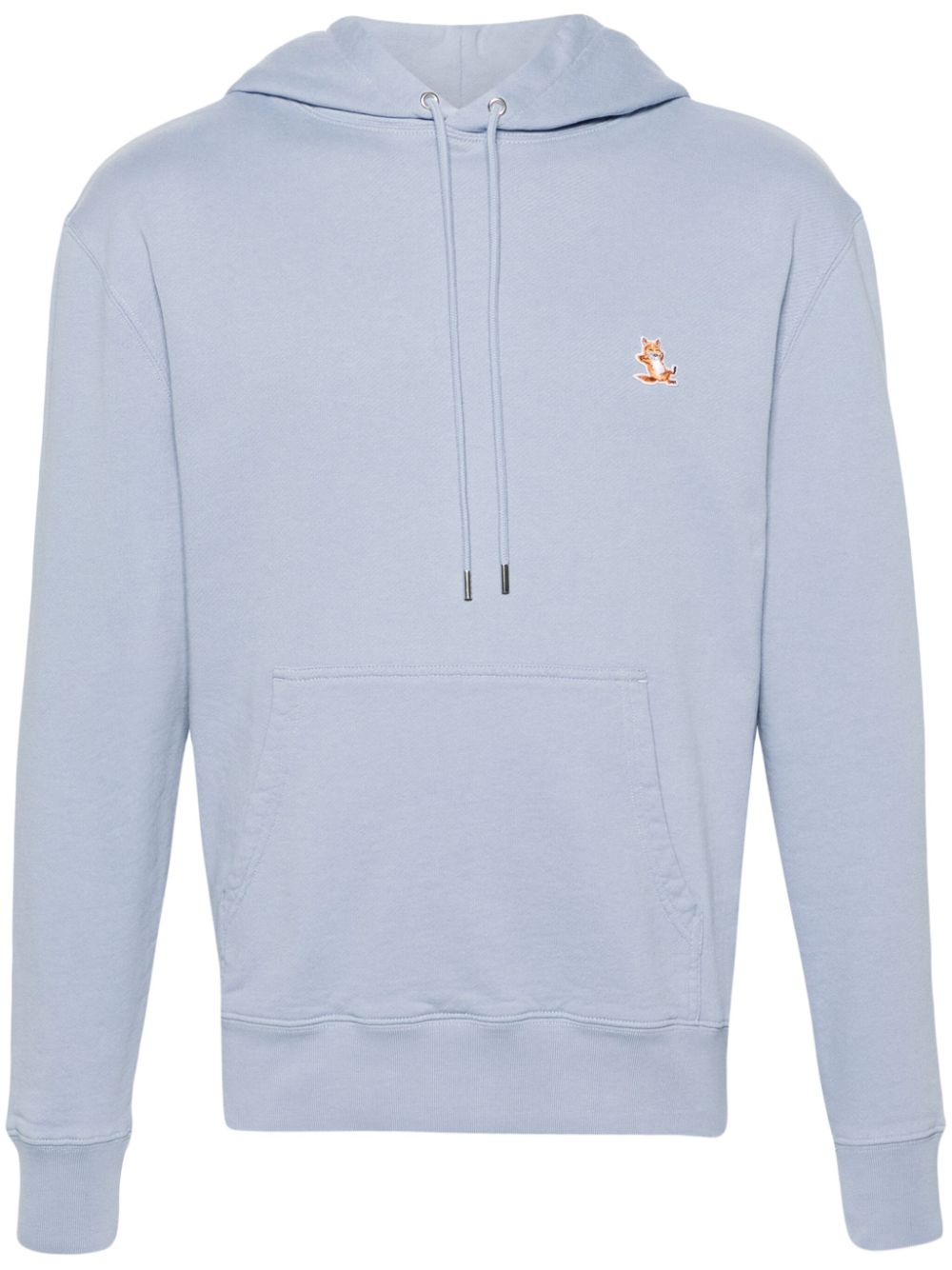 Men Hoodies Maison-Kitsune Maison Kitsuné Chillax Fox-patch Cotton Hoodie Blue