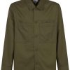 Maison Kitsuné embroidered-logo Shirt Green Maison-Kitsune Men Shirts