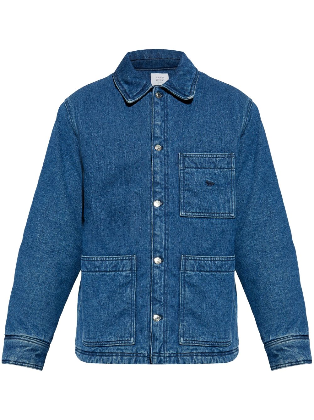 Maison Kitsuné Padded Workwear Denim Jacket Blue Men Denim Jackets Maison-Kitsune