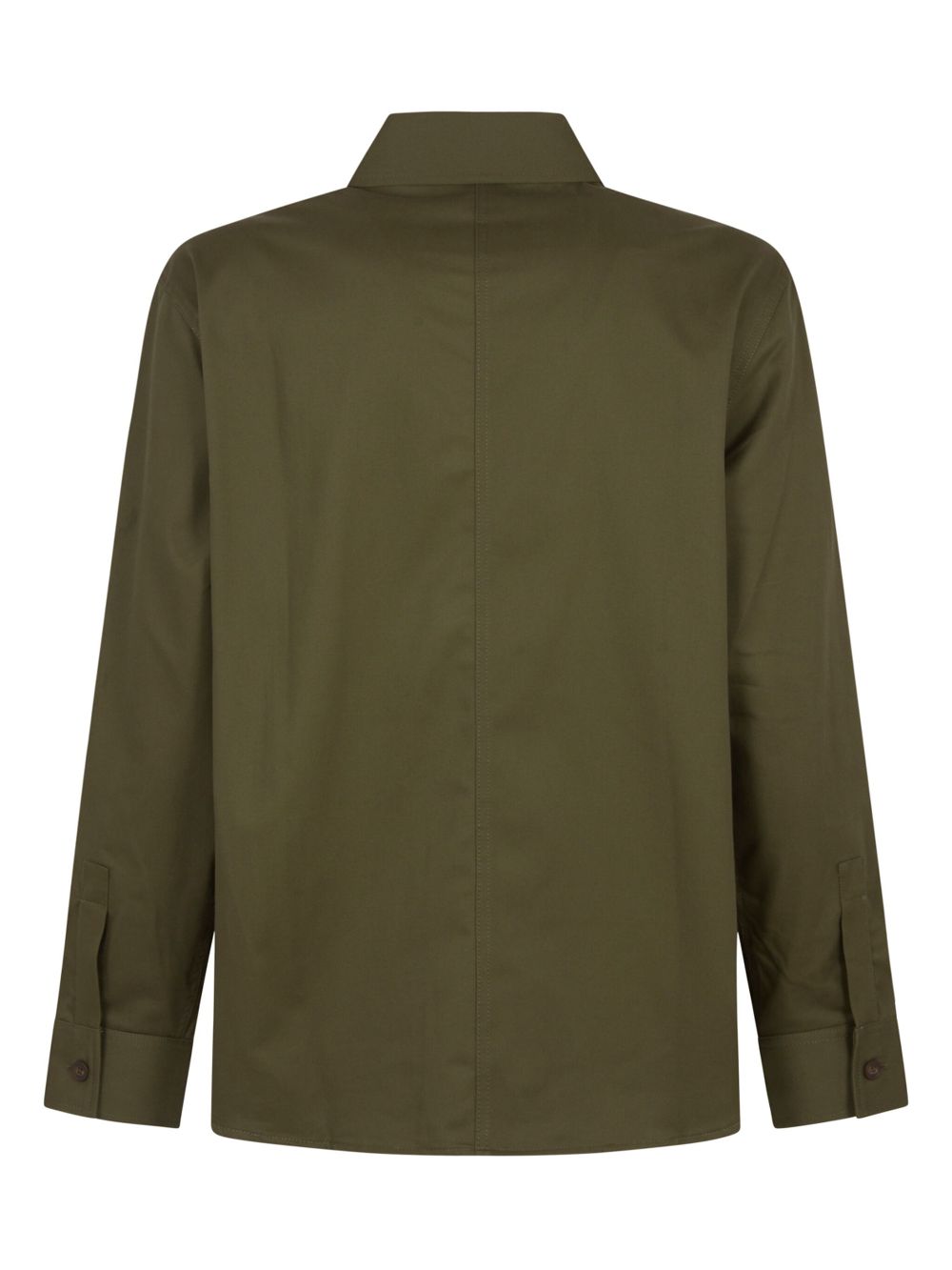 Maison Kitsuné embroidered-logo Shirt Green Maison-Kitsune Men Shirts
