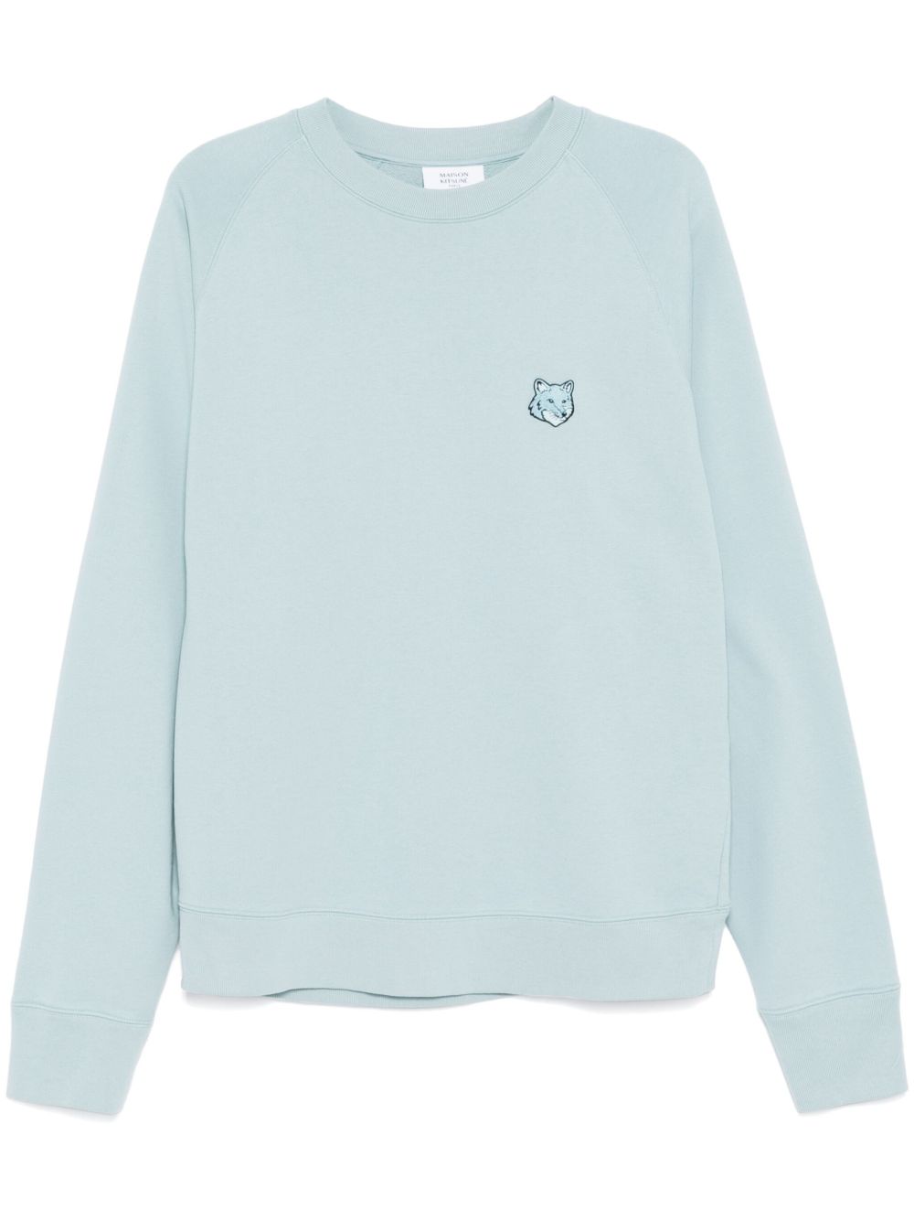 Maison-Kitsune Sweatshirts Men Maison Kitsuné Bold Fox Head Patch Comfort Sweatshirt Blue