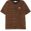 Men T-Shirts Maison-Kitsune Maison Kitsuné Striped T-shirt Brown