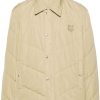 Maison-Kitsune Maison Kitsuné Bold Fox Head Quilted Jacket Neutrals Men Down Jackets