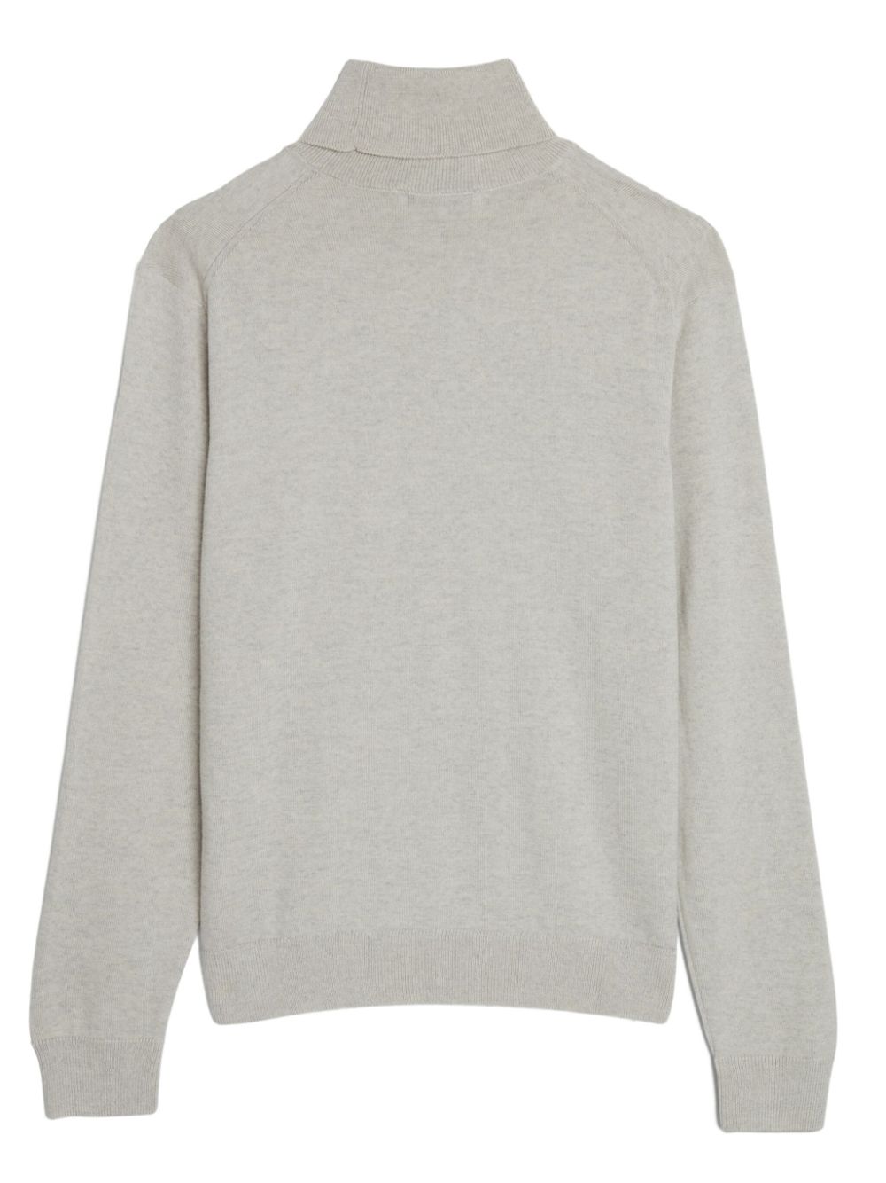 Maison-Kitsune Knitted Sweaters Men Maison Kitsuné roll-neck long-sleeve Wool Jumper Grey