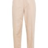 Maison Kitsuné logo-embroidered Cotton Trousers Neutrals Men Tapered Pants Maison-Kitsune