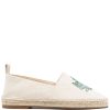 Maison-Kitsune Maison Kitsuné embroidered-logo Espadrilles Neutrals Men Espadrilles