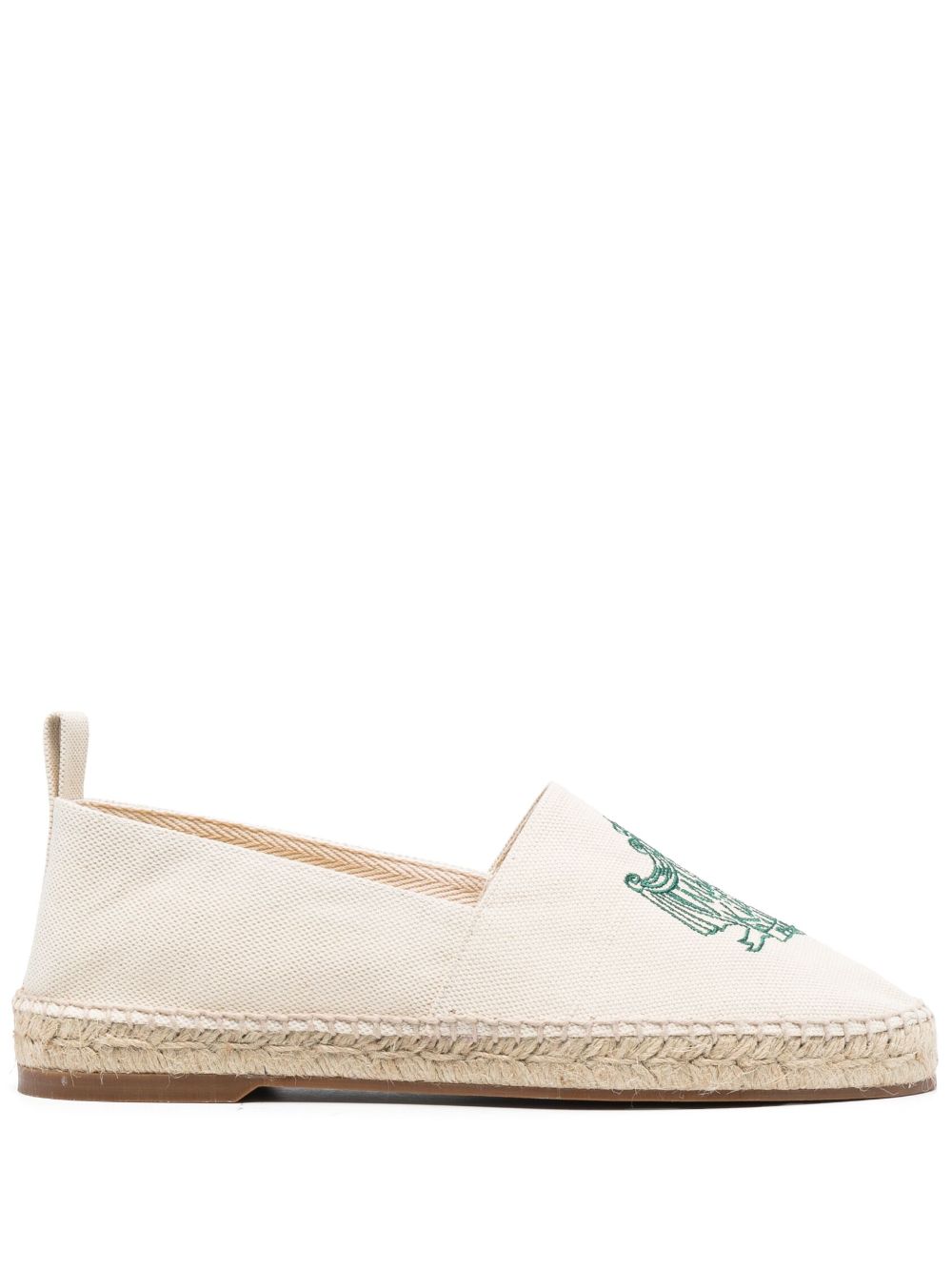 Maison-Kitsune Maison Kitsuné embroidered-logo Espadrilles Neutrals Men Espadrilles