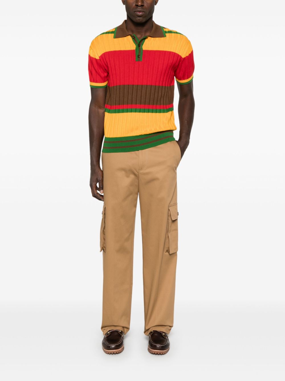 Men Chinos Maison-Kitsune Maison Kitsuné Cotton Cargo Pants Neutrals