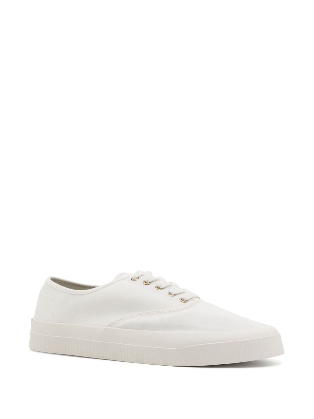Maison-Kitsune Maison Kitsuné lace-up Canvas Sneakers White Men Low-Tops