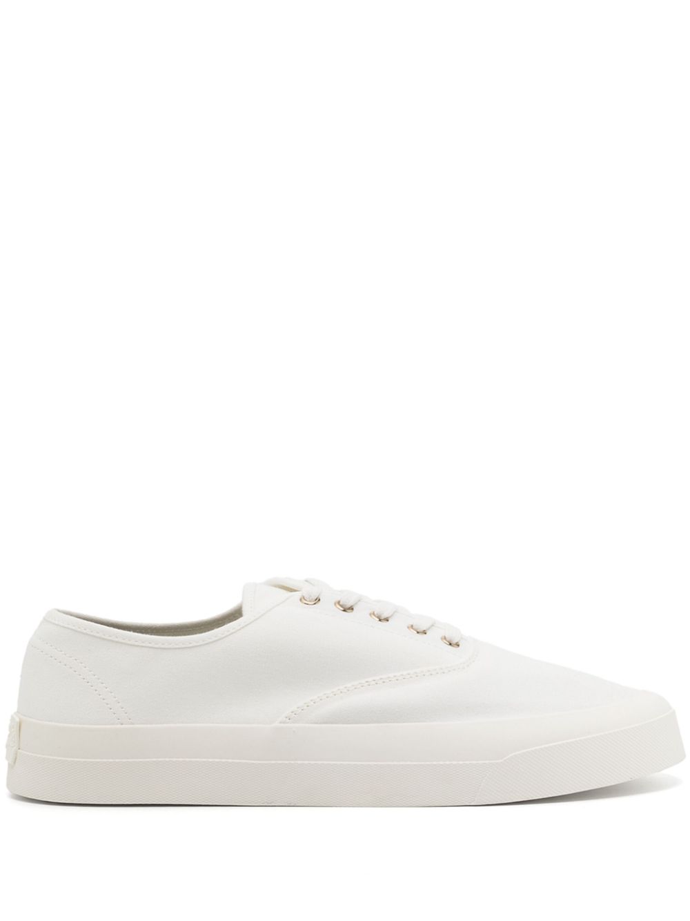 Maison-Kitsune Maison Kitsuné lace-up Canvas Sneakers White Men Low-Tops