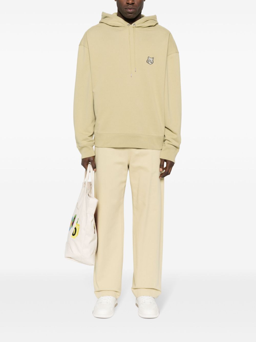 Men Hoodies Maison-Kitsune Maison Kitsuné Bold Fox Head-patch Hoodie Neutrals