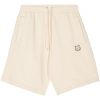 Maison Kitsuné fox-patch Track Shorts Neutrals Men Track & Running Shorts Maison-Kitsune