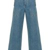Maison-Kitsune Maison Kitsuné low-rise wide-leg Jeans Blue Men Wide-Leg Jeans