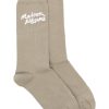 Maison Kitsuné Handwriting Socks Green Men Socks Maison-Kitsune