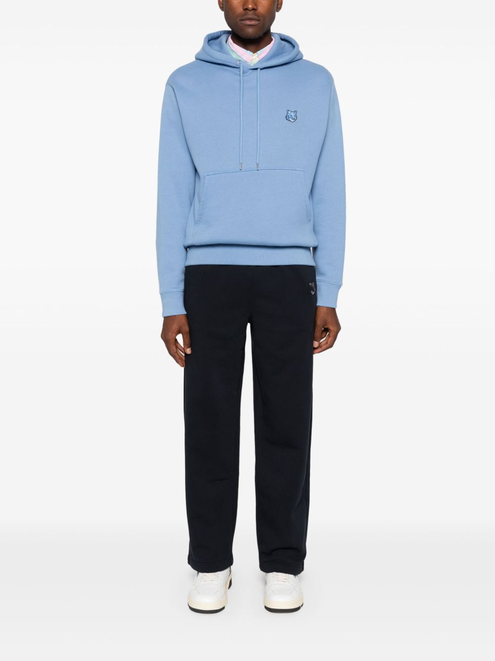 Maison Kitsuné fox-patch Track Pants Black Men Sweatpants Maison-Kitsune
