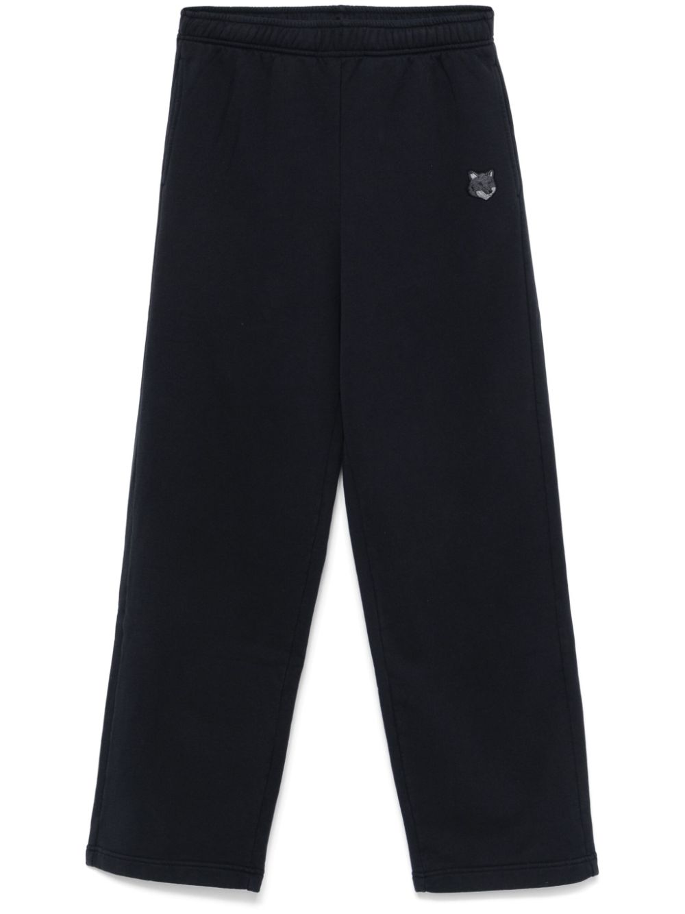 Maison Kitsuné fox-patch Track Pants Black Men Sweatpants Maison-Kitsune