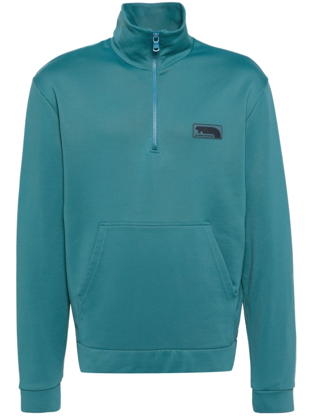 Maison Kitsuné Logo Patched Jacket Blue Men Sport Jackets & Windbreakers Maison-Kitsune