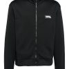 Maison Kitsuné Logo Patched Jacket Black Maison-Kitsune Men Sport Jackets & Windbreakers
