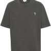 Maison-Kitsune T-Shirts Men Maison Kitsuné Fox-motif Cotton T-shirt Grey