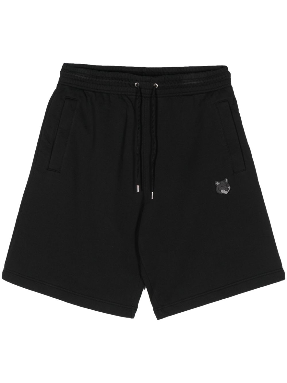 Maison-Kitsune Maison Kitsuné fox-patch Track Shorts Black Men Track & Running Shorts