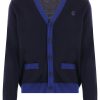Maison-Kitsune Cardigans Men Maison Kitsuné Bold Fox Head Cardigan Blue