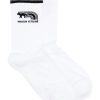 Maison-Kitsune Maison Kitsuné intarsia-knit Logo Socks White Men Socks
