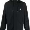 Maison Kitsuné Fox Head-patch Hooded Windbreaker Black Maison-Kitsune Men Sport Jackets & Windbreakers
