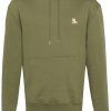 Maison-Kitsune Maison Kitsuné Chillax Fox-patch Cotton Hoodie Green Men Hoodies