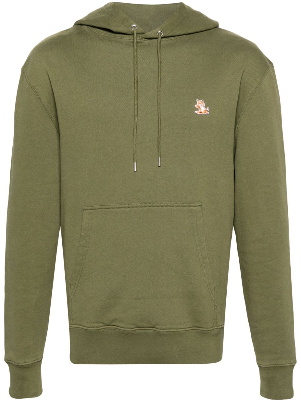 Maison-Kitsune Maison Kitsuné Chillax Fox-patch Cotton Hoodie Green Men Hoodies