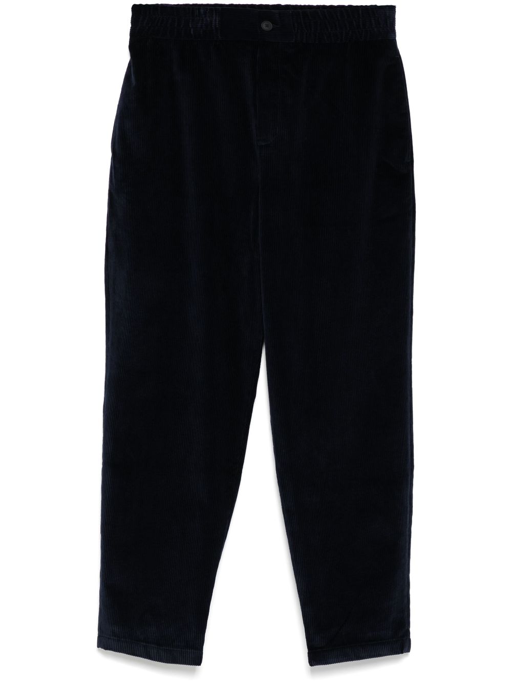Maison Kitsuné Corduroy Trousers Blue Men Tapered Pants Maison-Kitsune