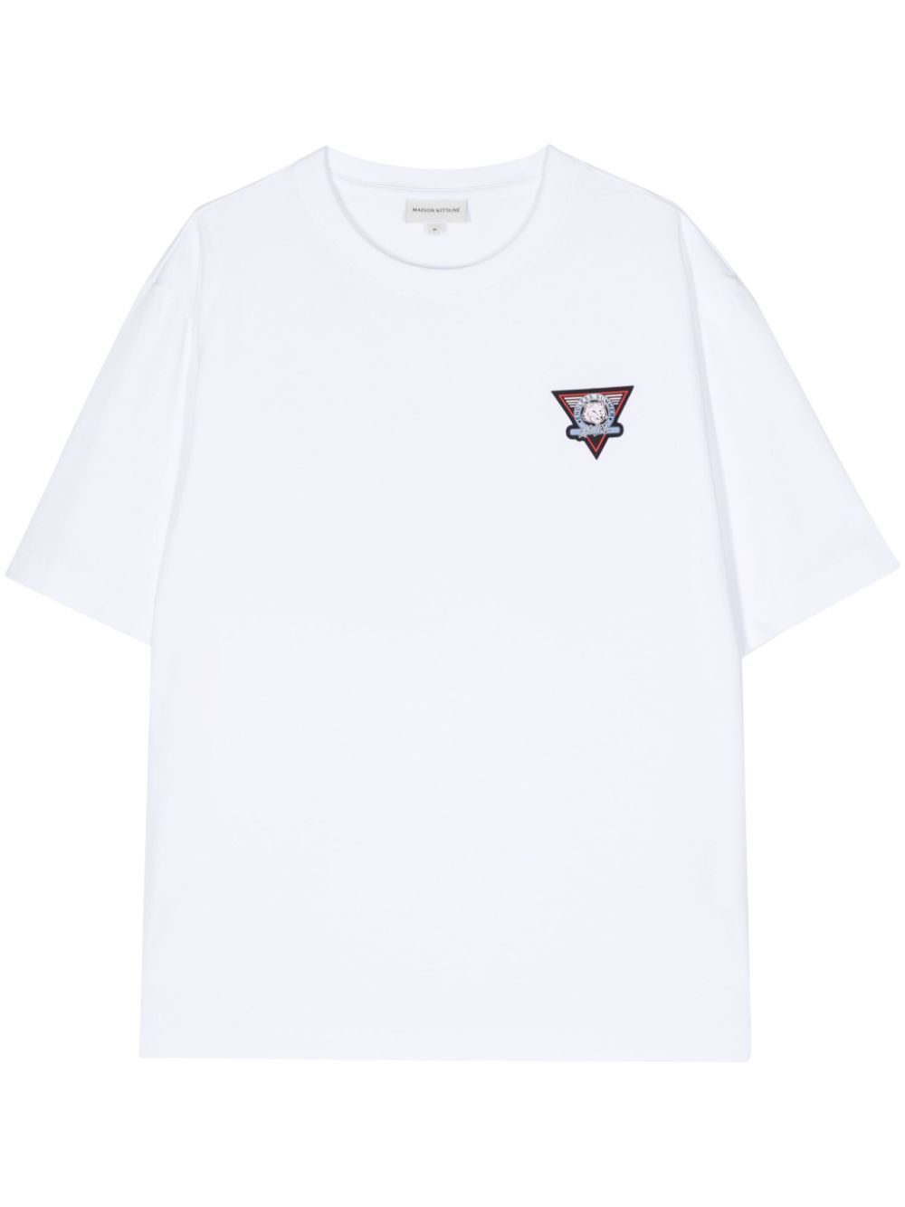 Maison-Kitsune T-Shirts Men Maison Kitsuné Surf Collage-print Cotton T-shirt White