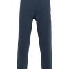 Maison-Kitsune Maison Kitsuné logo-patch Cotton Track Trousers Blue Men Sweatpants