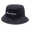 Maison-Kitsune Hats Men Maison Kitsuné logo-embroidered Bucket Hat Blue