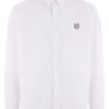 Maison-Kitsune Maison Kitsuné Contour Fox Head Shirt White Men Shirts