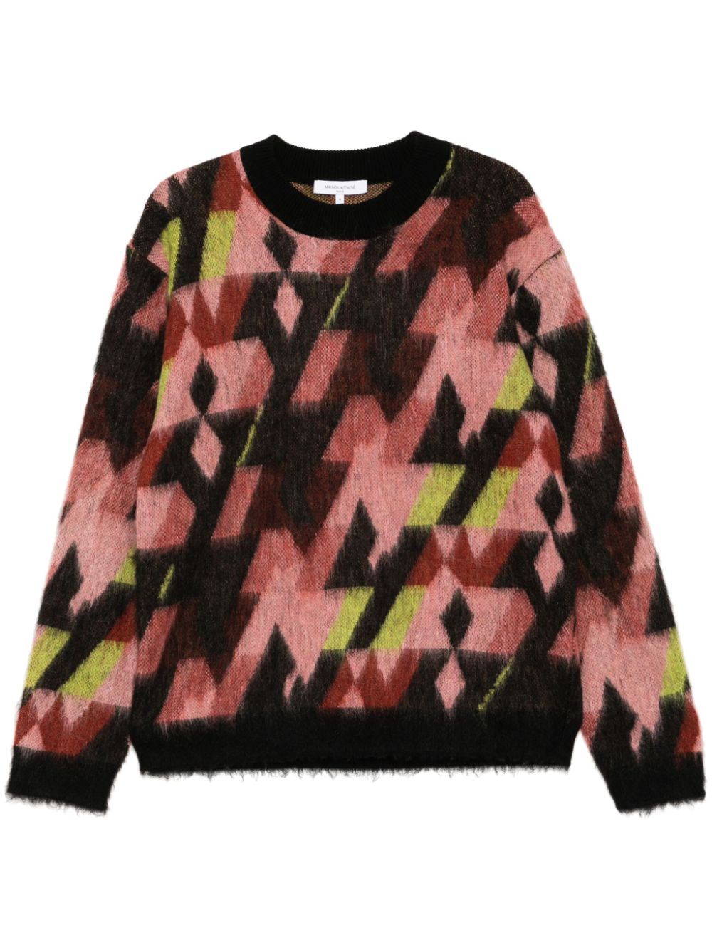Men Knitted Sweaters Maison-Kitsune Maison Kitsuné Graphic Jumper Pink