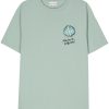 Maison Kitsuné floral-print Cotton T-shirt Green Men T-Shirts Maison-Kitsune