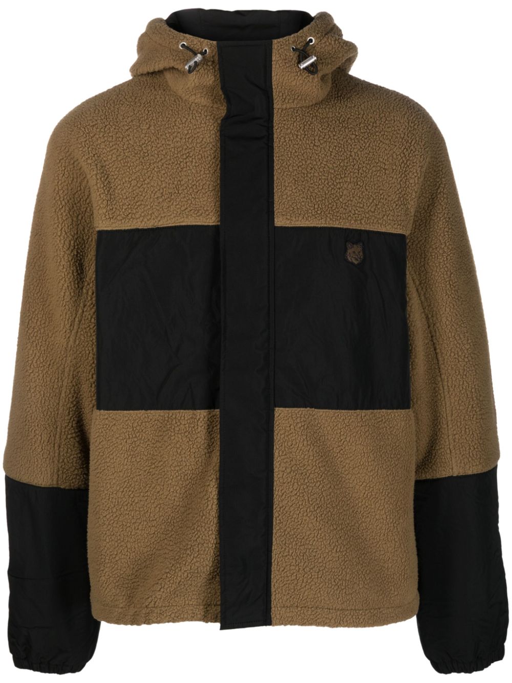 Maison Kitsuné Fox head-patch Hooded Jacket Green Men Sport Jackets & Windbreakers Maison-Kitsune