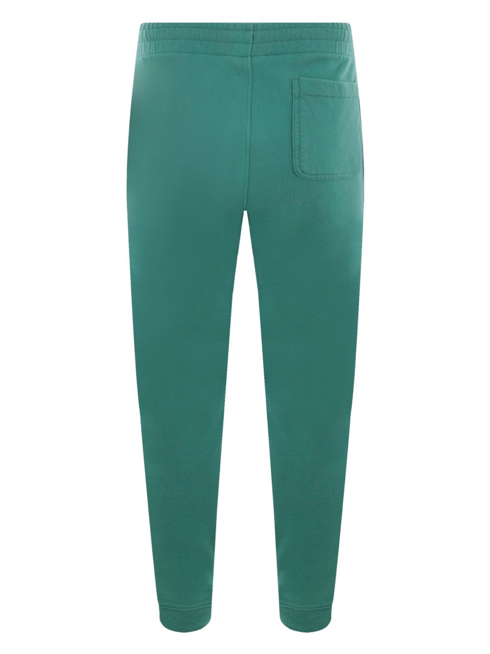 Maison Kitsuné embroidered-logo Cotton Joggers Green Men Sweatpants Maison-Kitsune