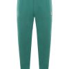 Maison Kitsuné embroidered-logo Cotton Joggers Green Men Sweatpants Maison-Kitsune