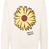 Men Sweatshirts Maison-Kitsune Maison Kitsuné Sunflower Motif Long Sleeve Sweater Neutrals
