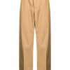 Maison Kitsuné mid-rise straight-leg Cotton Trousers Brown Men Regular-Fit & Straight Leg Pants Maison-Kitsune