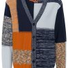 Men Cardigans Maison-Kitsune Maison Kitsuné V-neck Knit Cardigan Blue