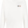 Maison Kitsuné fox-patch crew-neck Sweatshirt Neutrals Maison-Kitsune Men Sweatshirts