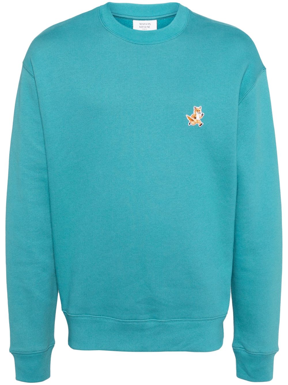 Maison Kitsuné Speedy Fox Patch Sweatshirt Blue Maison-Kitsune Men Sweatshirts