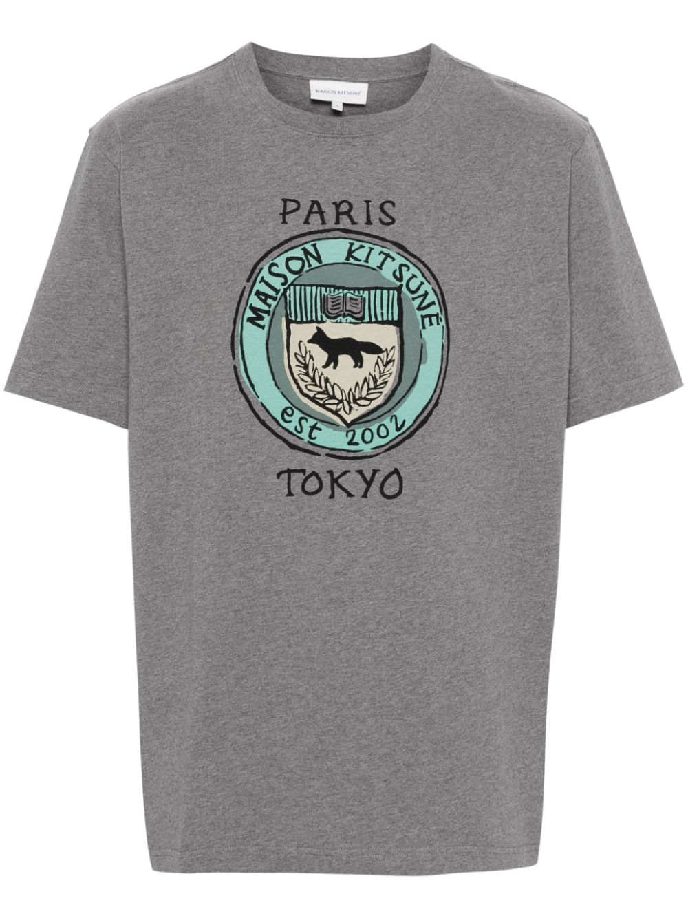 Maison Kitsuné City Coins Cotton T-shirt Grey Maison-Kitsune Men T-Shirts