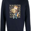 Maison Kitsuné Fox Champion Cotton Sweatshirt Blue Maison-Kitsune Men Sweatshirts