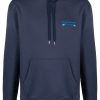 Men Hoodies Maison-Kitsune Maison Kitsuné Oars logo-embroidered Hoodie Blue