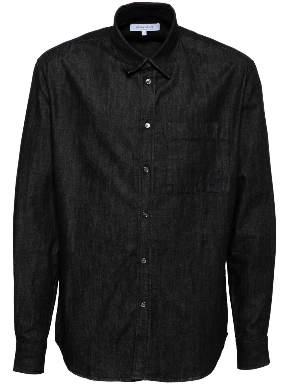 Maison-Kitsune Shirts Men Maison Kitsuné Cotton Shirt Blue